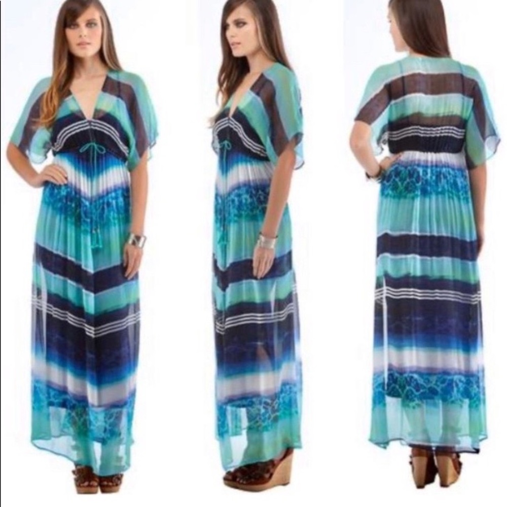 Anthropologie Blue Seabreeze Maxi Dress